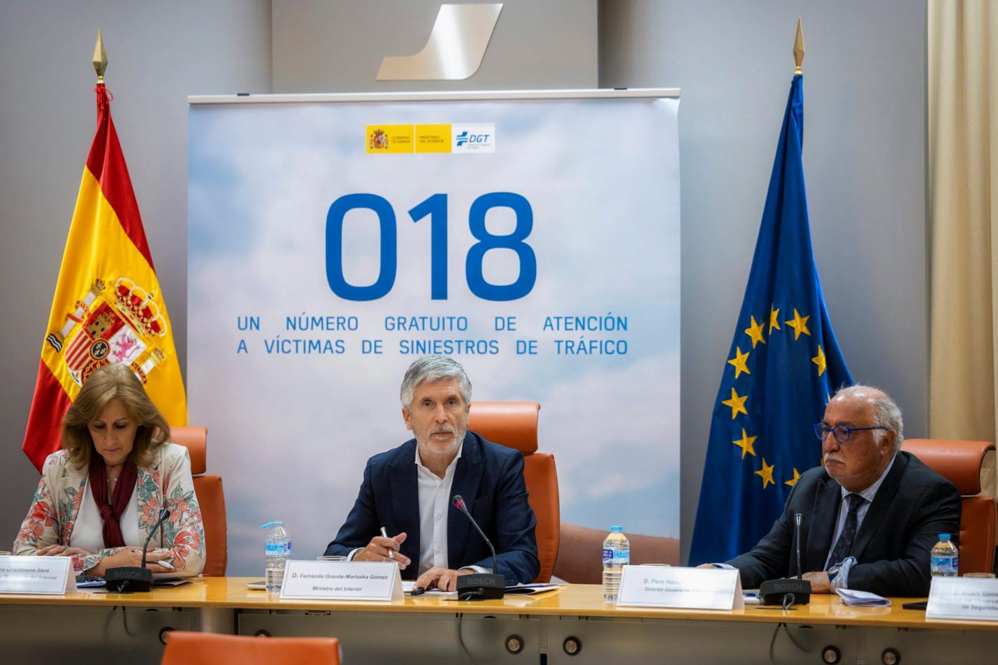 Interior activa el teléfono 018 para atender a víctimas de tráfico con apoyo psicológico, legal y social en toda España